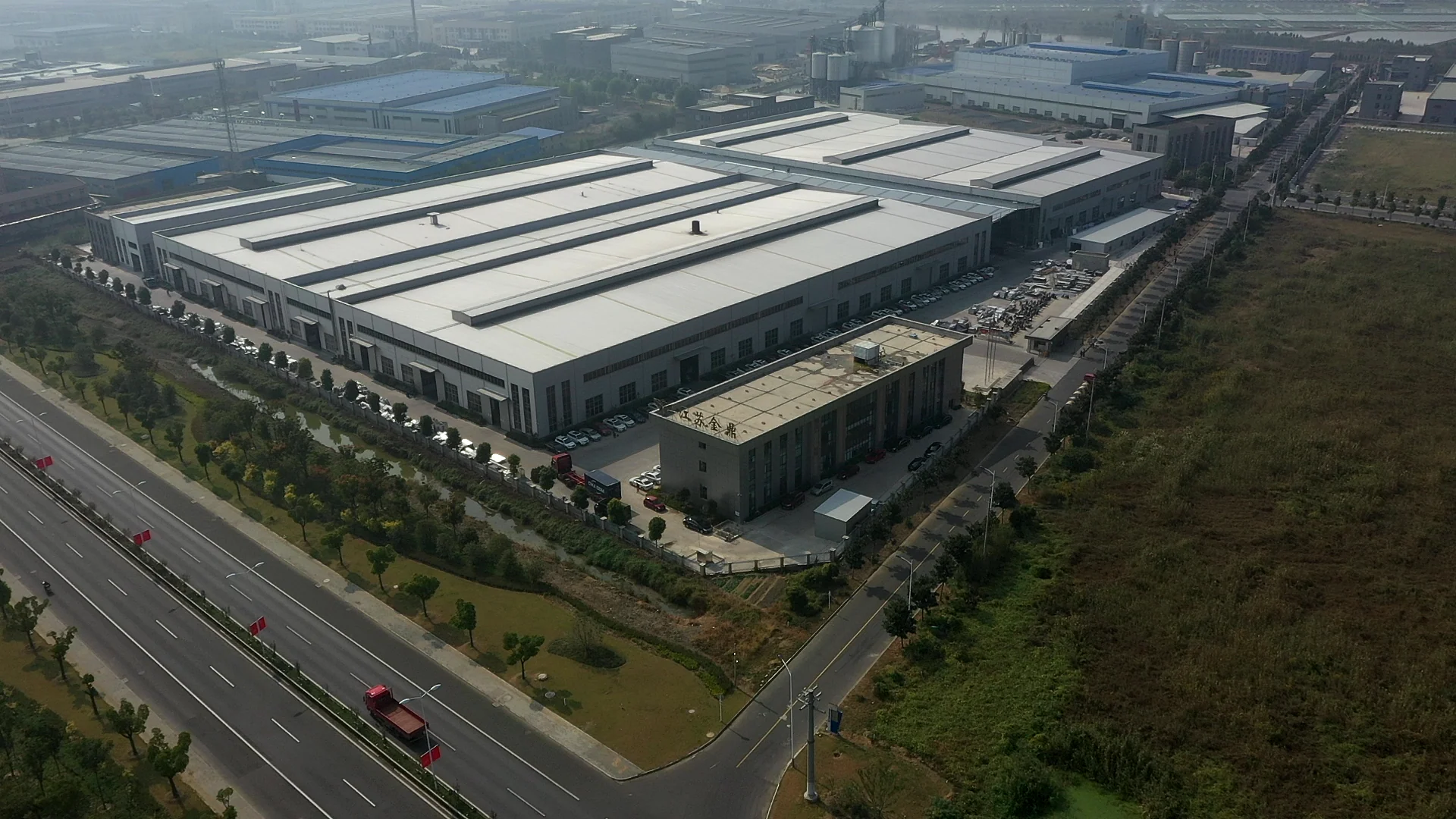 Aerial view of the YIDING manufacturing campus